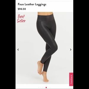 Spanx faux leather leggings